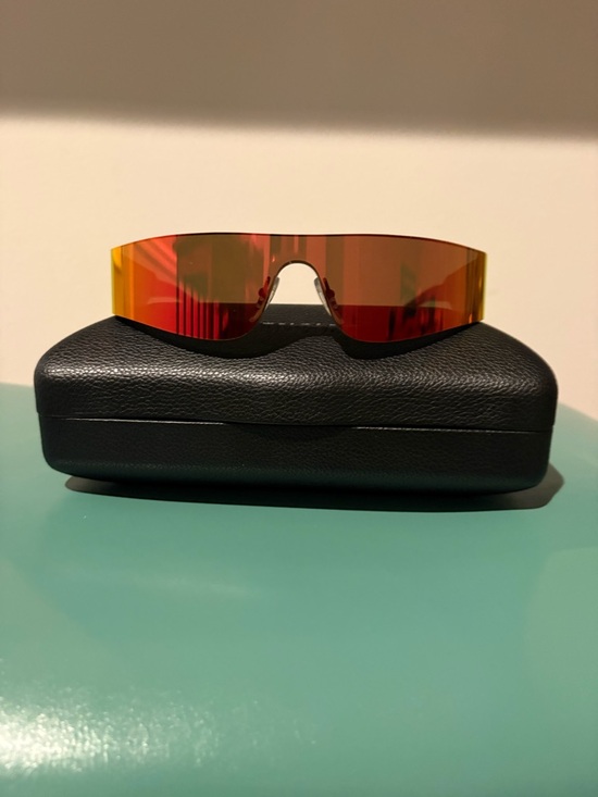 🔥 Balenciaga Wrap Gradient Orange-Yellow Shield Sunglasses  🔥 Summer Hawt🔥 - Picture 6 of 13